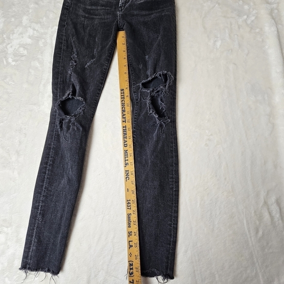 Agolde Los Angeles Premium Denim Jeans 27 Distressed Black Feel Good - Picture 6 of 12